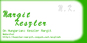 margit keszler business card